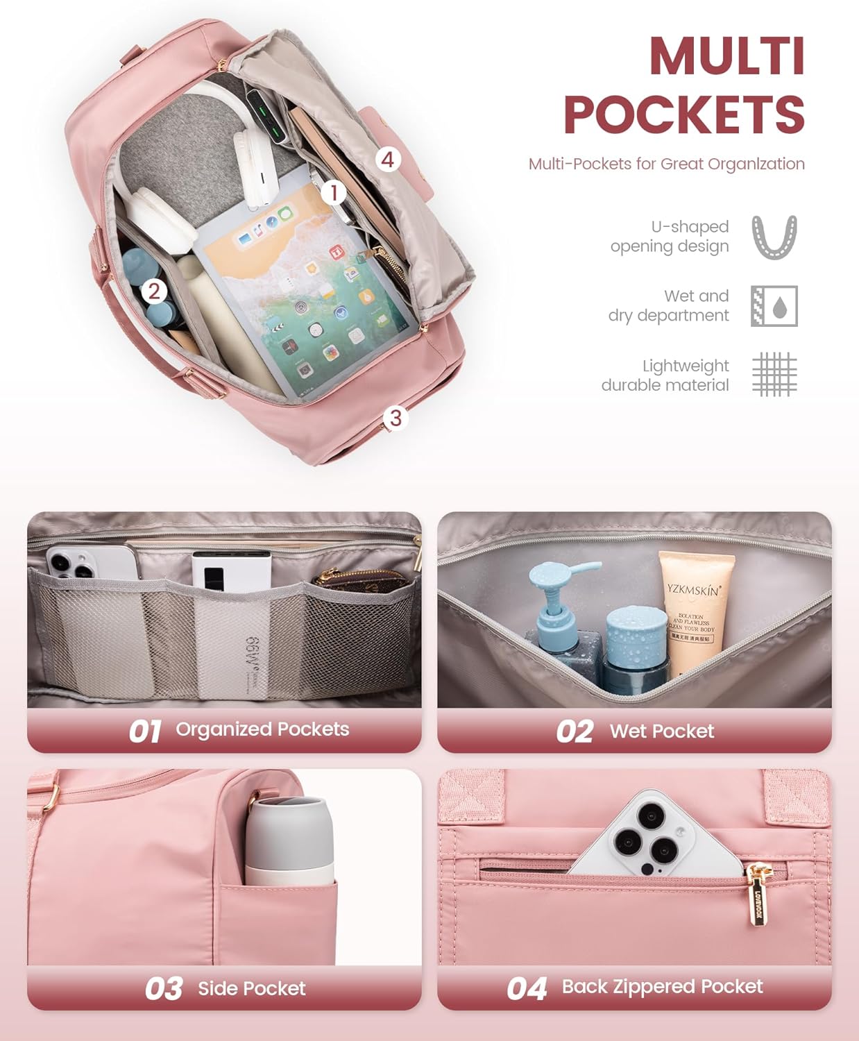 Detalle de LOVEVOOK Reisetasche Sporttasche 50 L