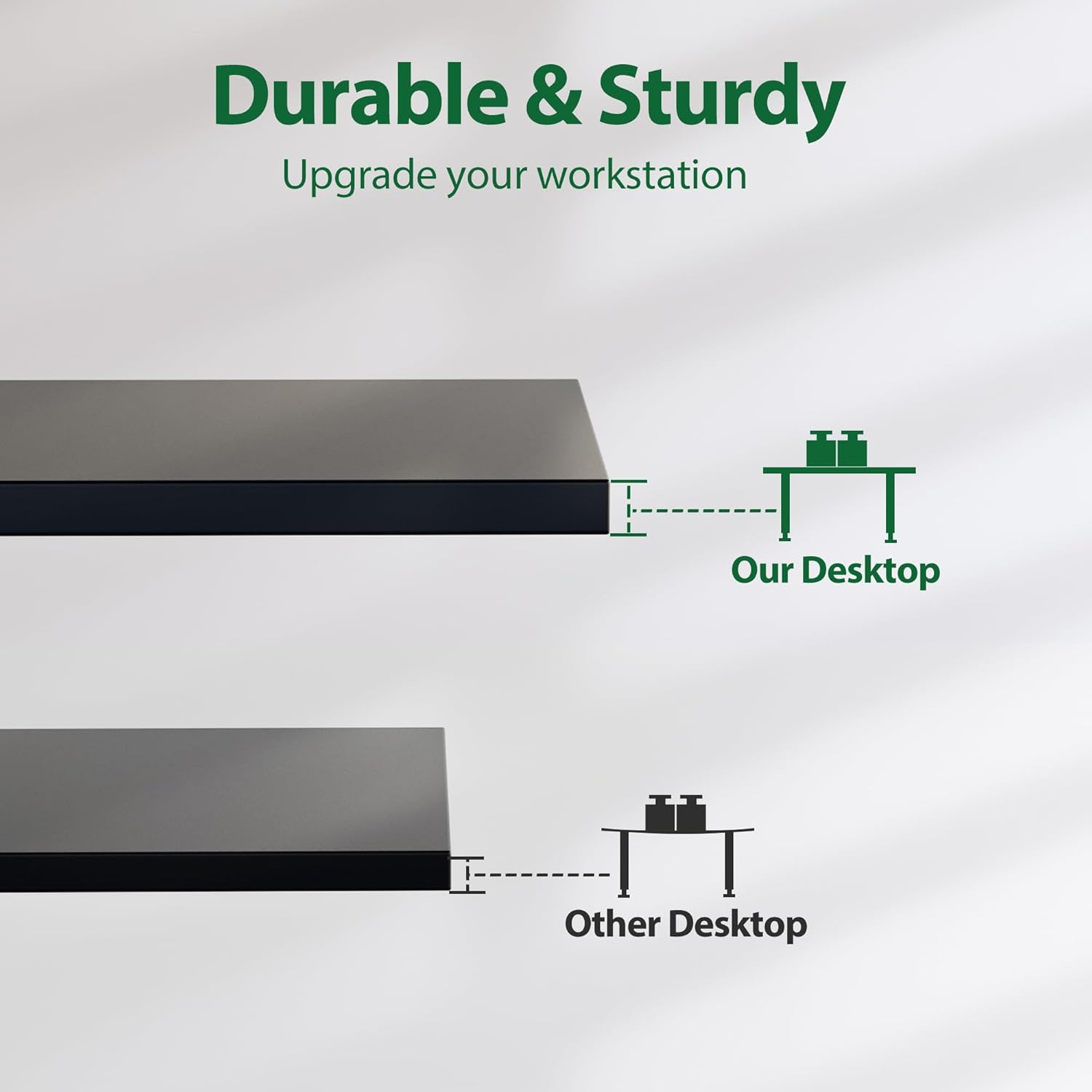Detalle de Agilestic Electric Standing Desk (71 x 24 in) with Height Memory Presets, Black