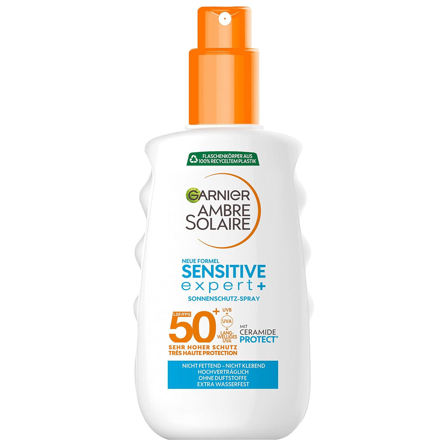 Detalle de Garnier Ambre Solaire Sensitive Expert+ Sonnenschutz-Spray LSF 50+ – wasserfest, 150 ml