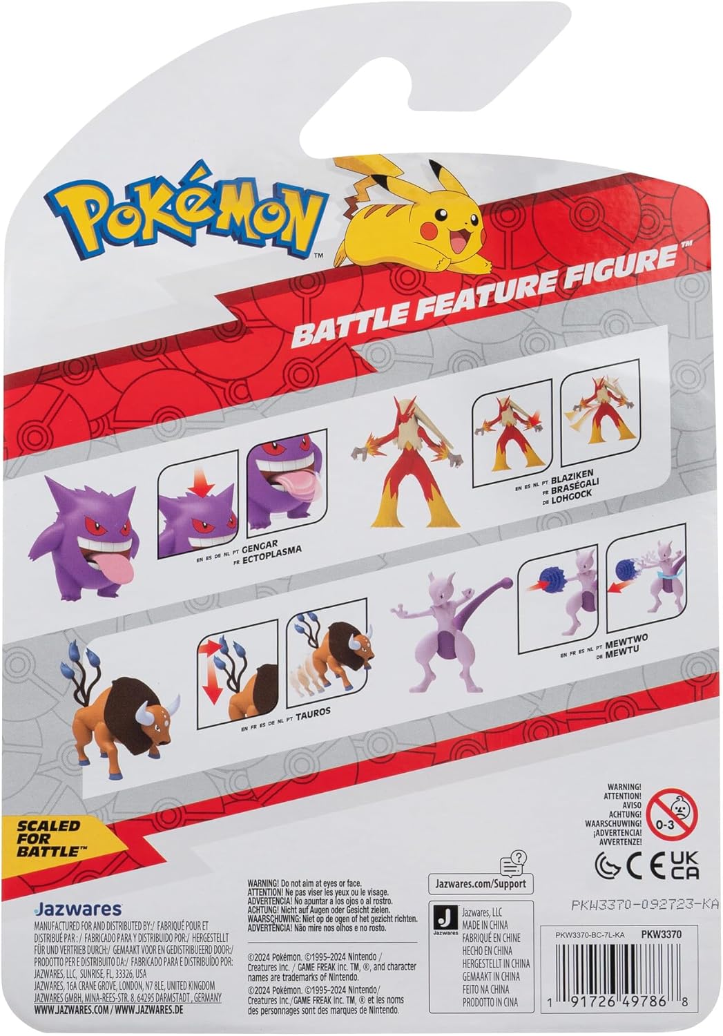 Thumbnail 1 de Statuina ufficiale Pokémon PKW3370 di Mewtwo, 11,5 cm (Jazwares)
