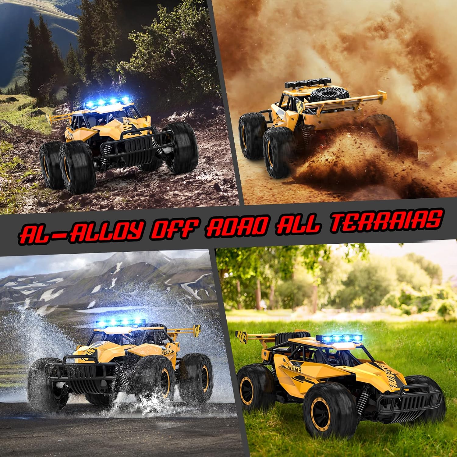 Detalle 2 de BLUEJAY 1809 RC Monster Truck, 2.4GHz, 33 km/h, LED Lights