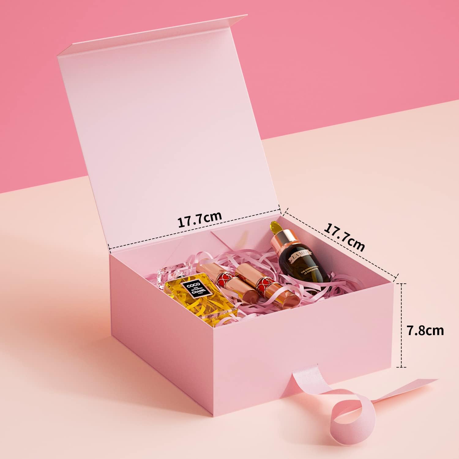 Detalle de GIFTSAY Magnetic Gift Box 18x18x7.5 cm – Pink, Magnetic Closure