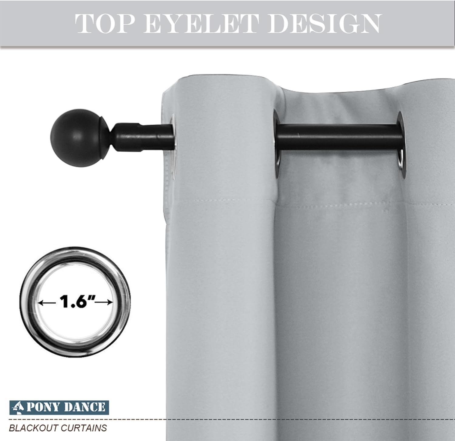 Thumbnail 2 de Pony Dance blackout curtains 42 x 36 inch