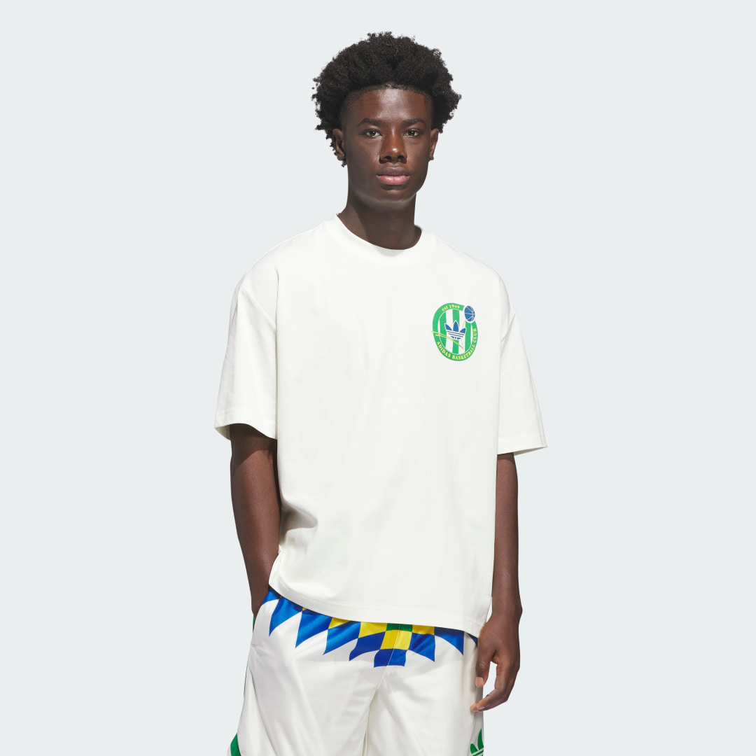 Detalle de Camiseta Originals Basketball de Adidas – color Blanco