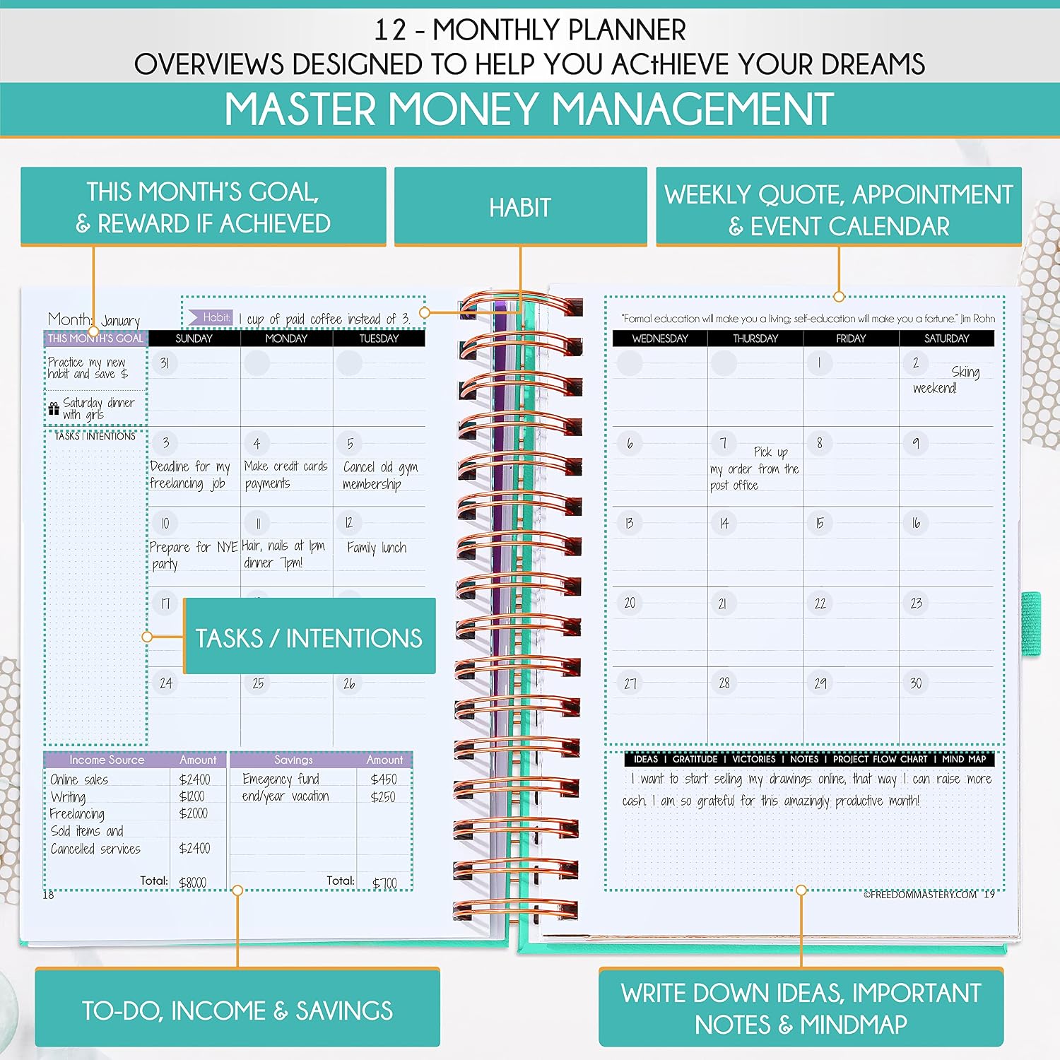 Thumbnail 4 de Budget Planner and Monthly Bill Organizer + Cash Envelope Budget System