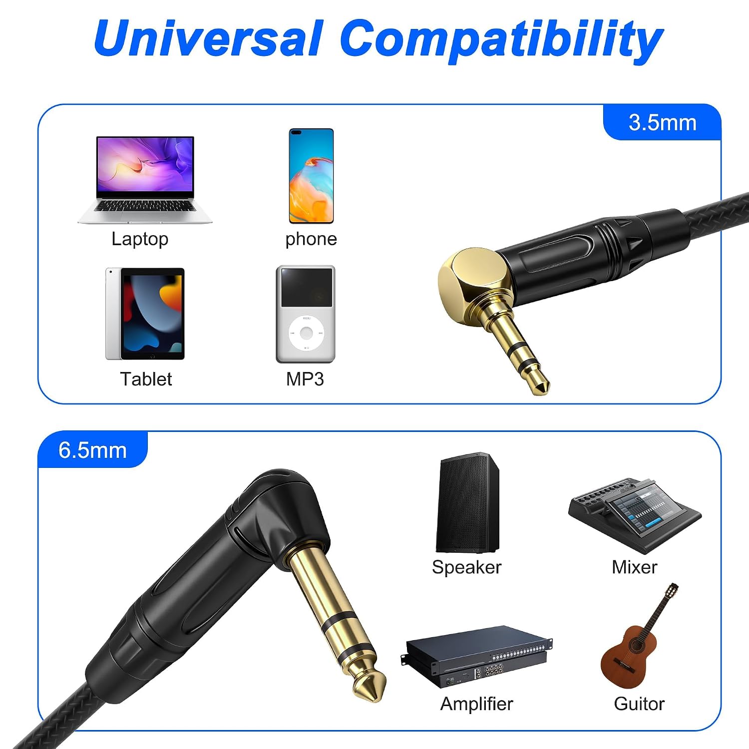 Thumbnail 5 de XMSJSIY Stereo Audio Cable, Nylon-Braided