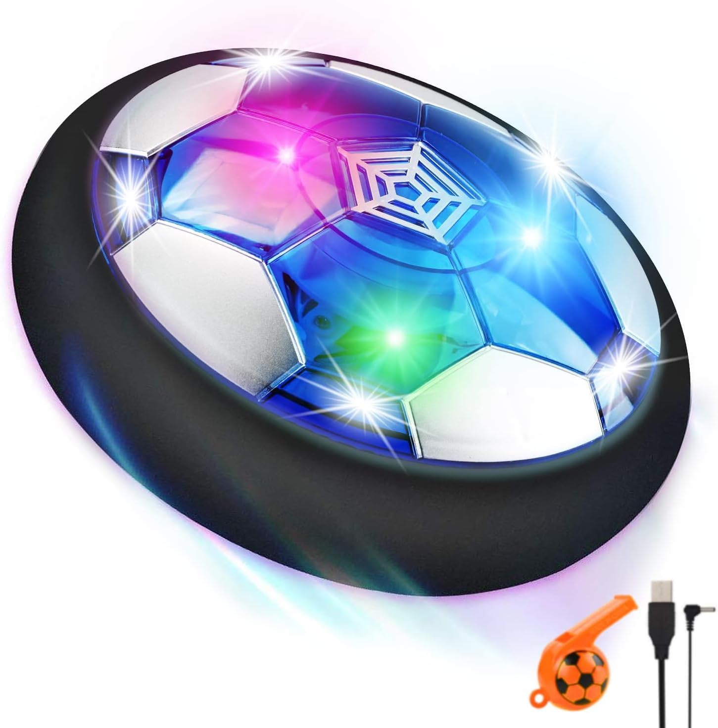 Lenbest Pallone Calcio Fluttuante con LED Ricaricabile – Gioco Interattivo per Bambini 3–10 anni