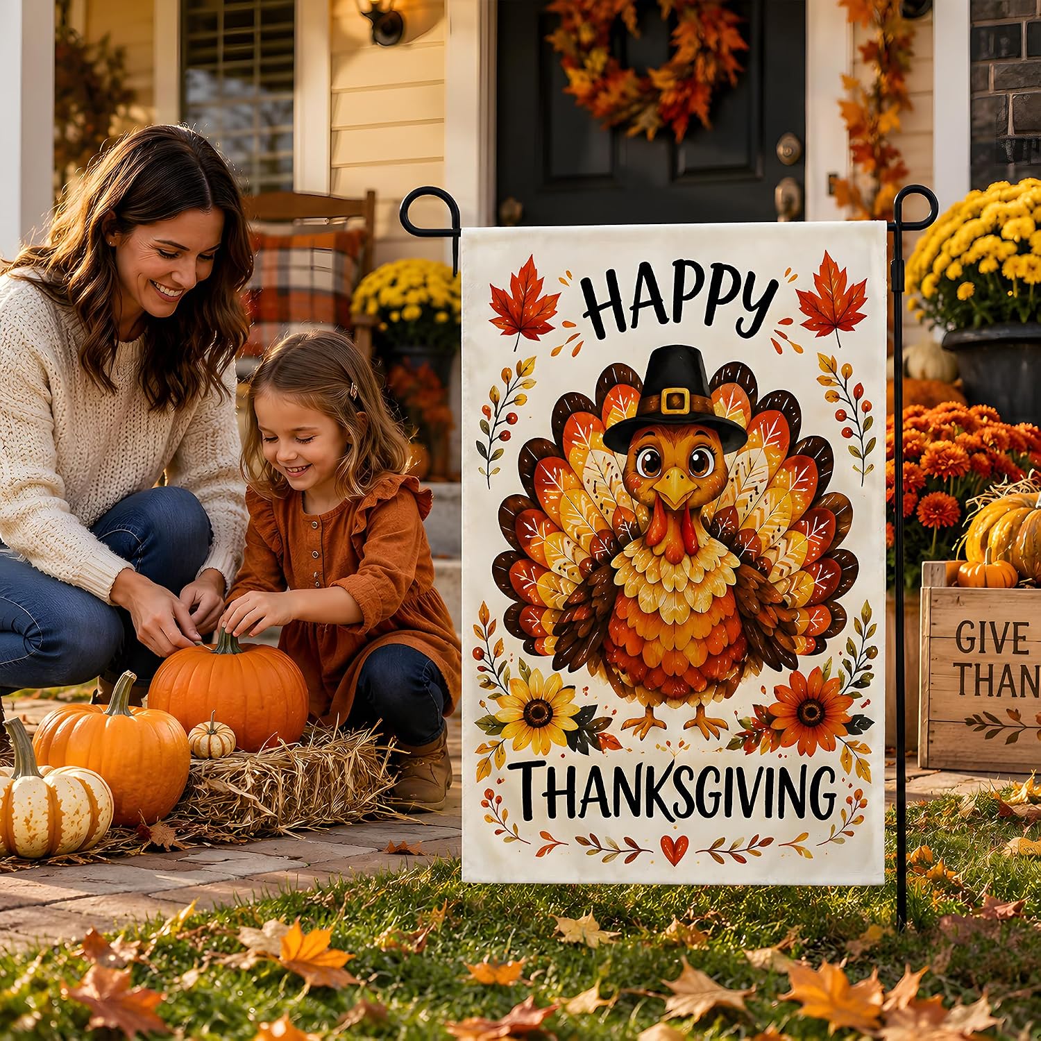 Detalle de Thanksgiving Garden Flag 12 x 18 Inches