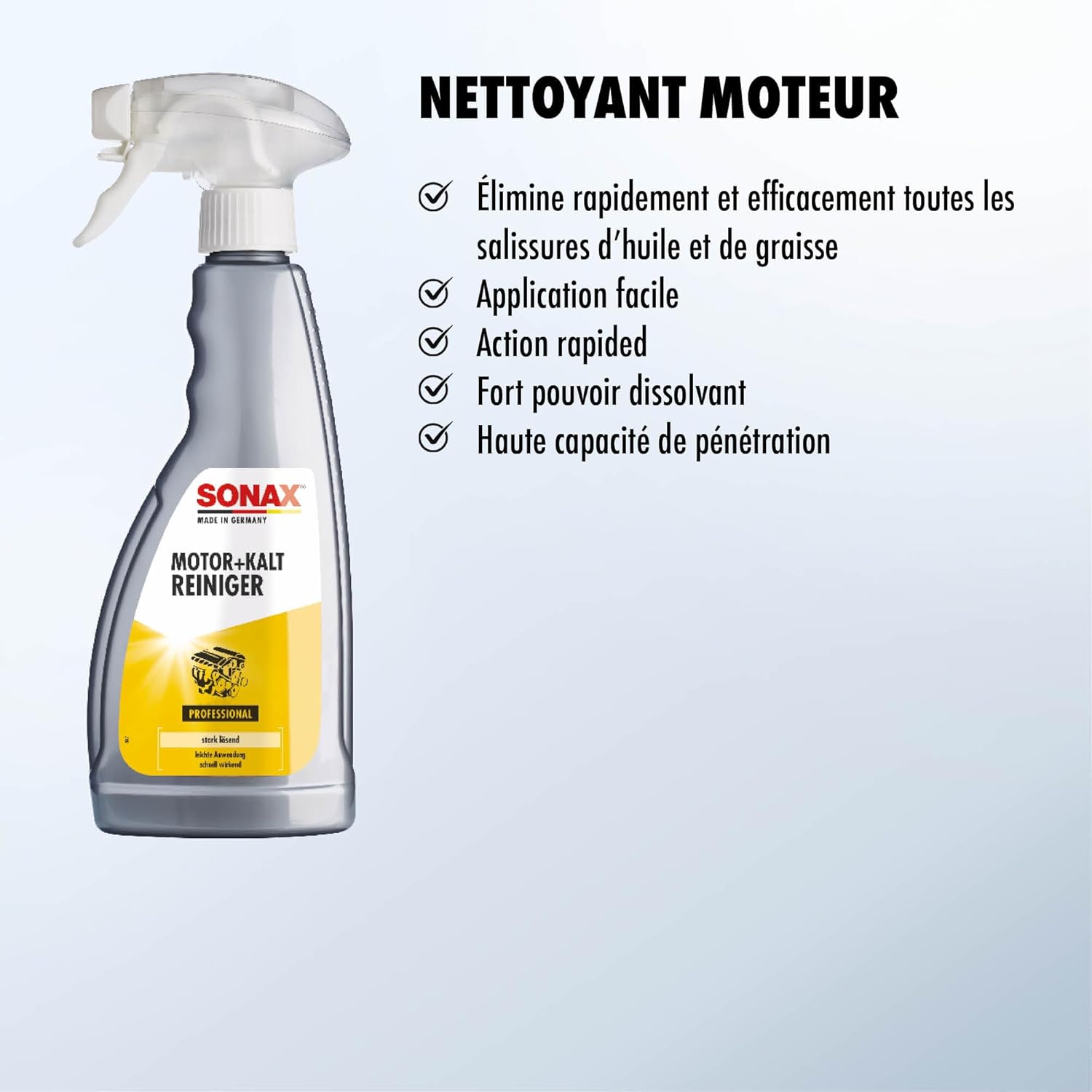 Thumbnail 3 de SONAX Nettoyant moteur (500 ml) – dégraissage rapide et efficace | Réf: 05432000
