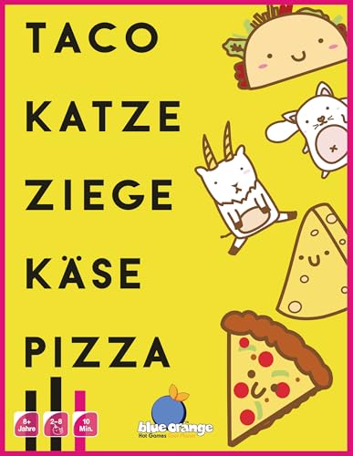 Detalle 2 de blue orange Taco Katze Ziege Käse Pizza – Schnelles Partyspiel, Deutsch