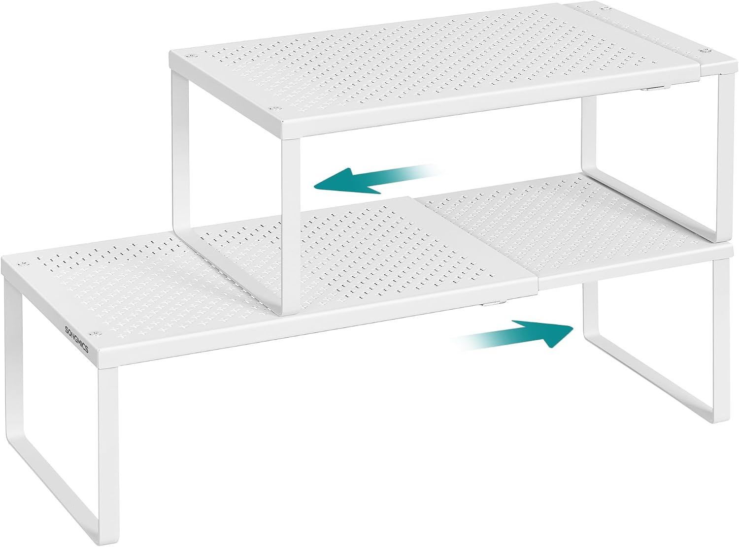 SONGMICS KCS402W01 Gewürzregal ausziehbar 38–60 cm