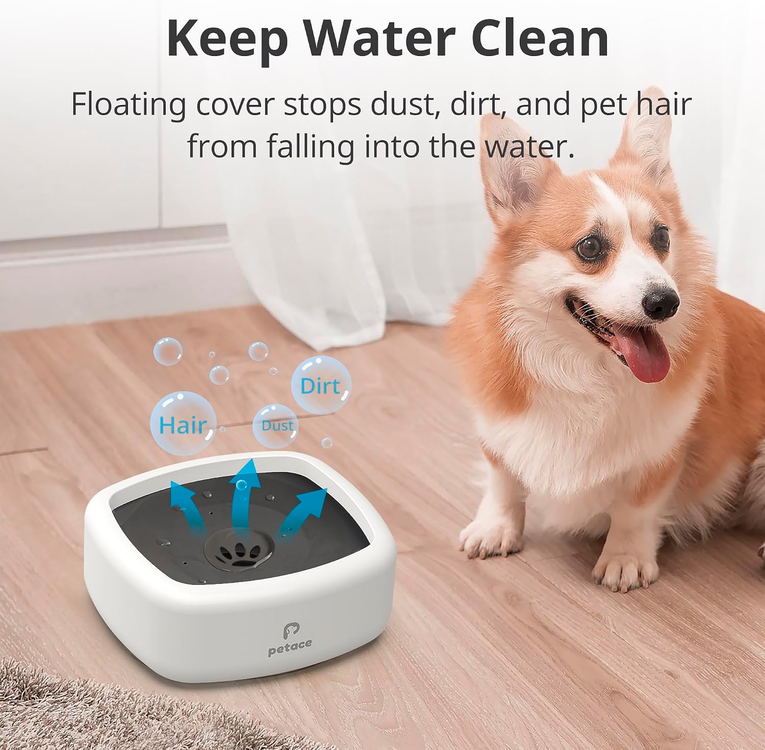 Thumbnail 5 de Petace Dog Water Bowl: 1.3 L Non-Spill, Splash-Proof & Slow-Feeder for Dogs