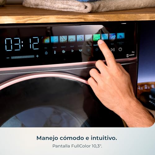 Detalle 2 de Cecotec Lavadora Secadora Bolero Wash&Dry 85900 Inverter Steel A: 8‑5 kg, 1400 rpm, pantalla FullColor 10,3