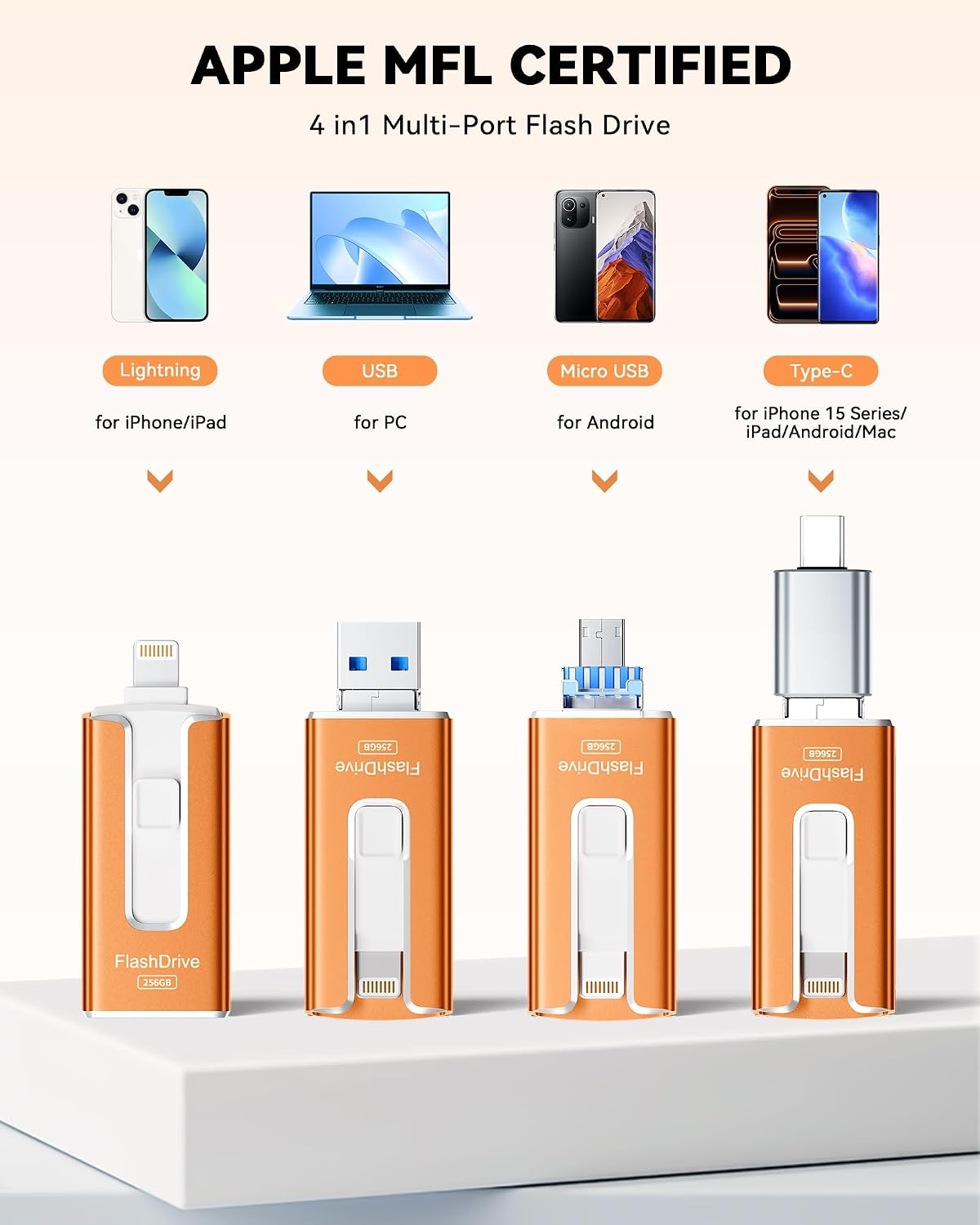 Detalle 2 de SUDEHO MFi USB stick 256GB for iPhone