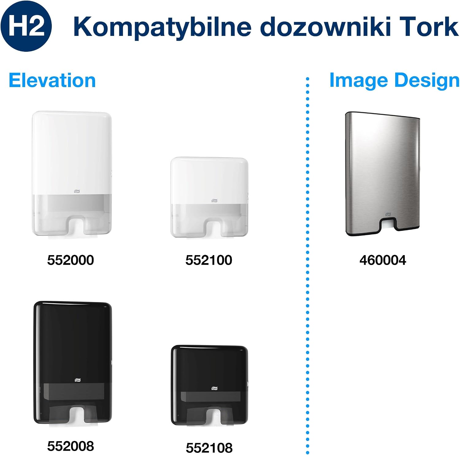 Detalle de Tork 100888 Xpress H2 – 2-warstwowe ręczniki papierowe składane w M