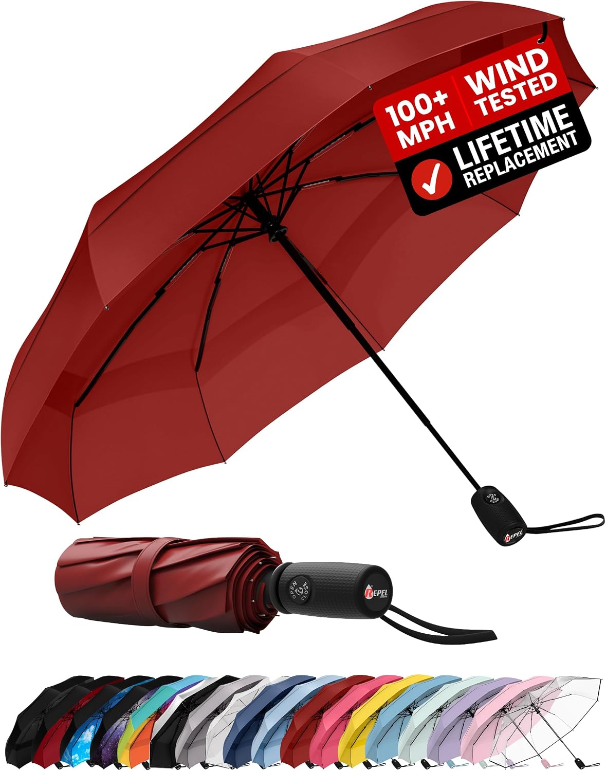 Detalle de Repel Travel Umbrella, 11-Inch Folded