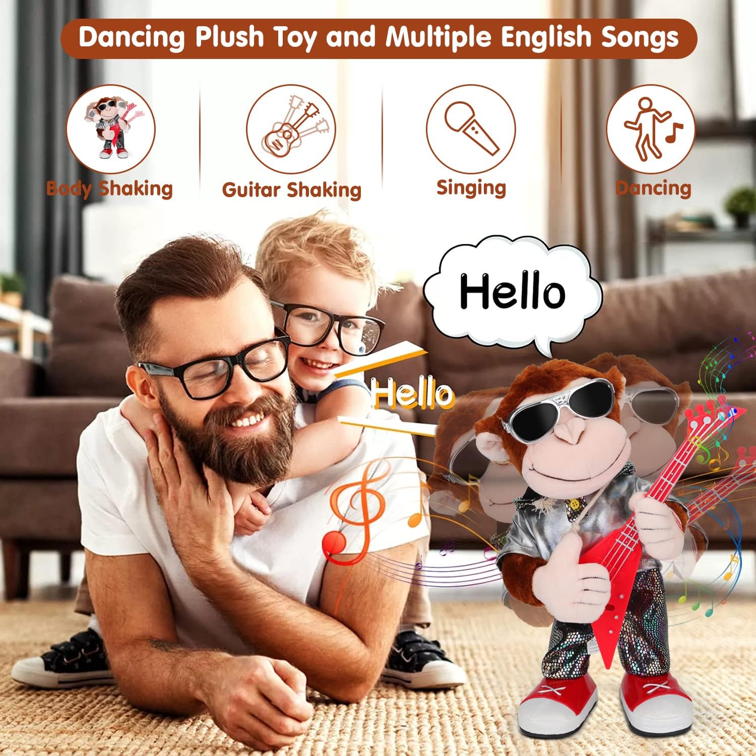 Detalle de Dancing Monkey Plush Toy