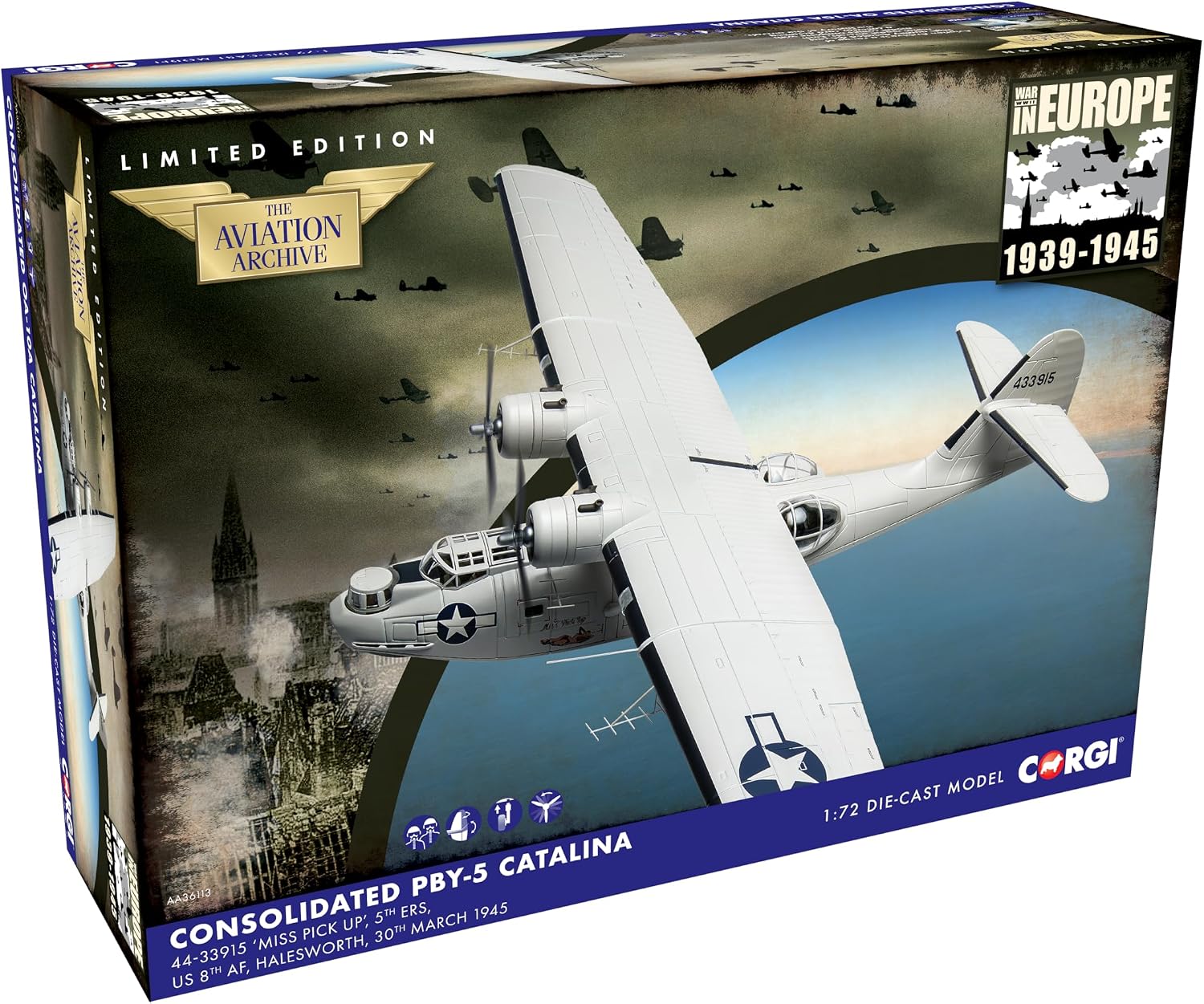 Thumbnail 1 de Corgi AA36113 Consolidated OA-10A Catalina – Diecast Aircraft Model (1:72/1:48) for Collectors