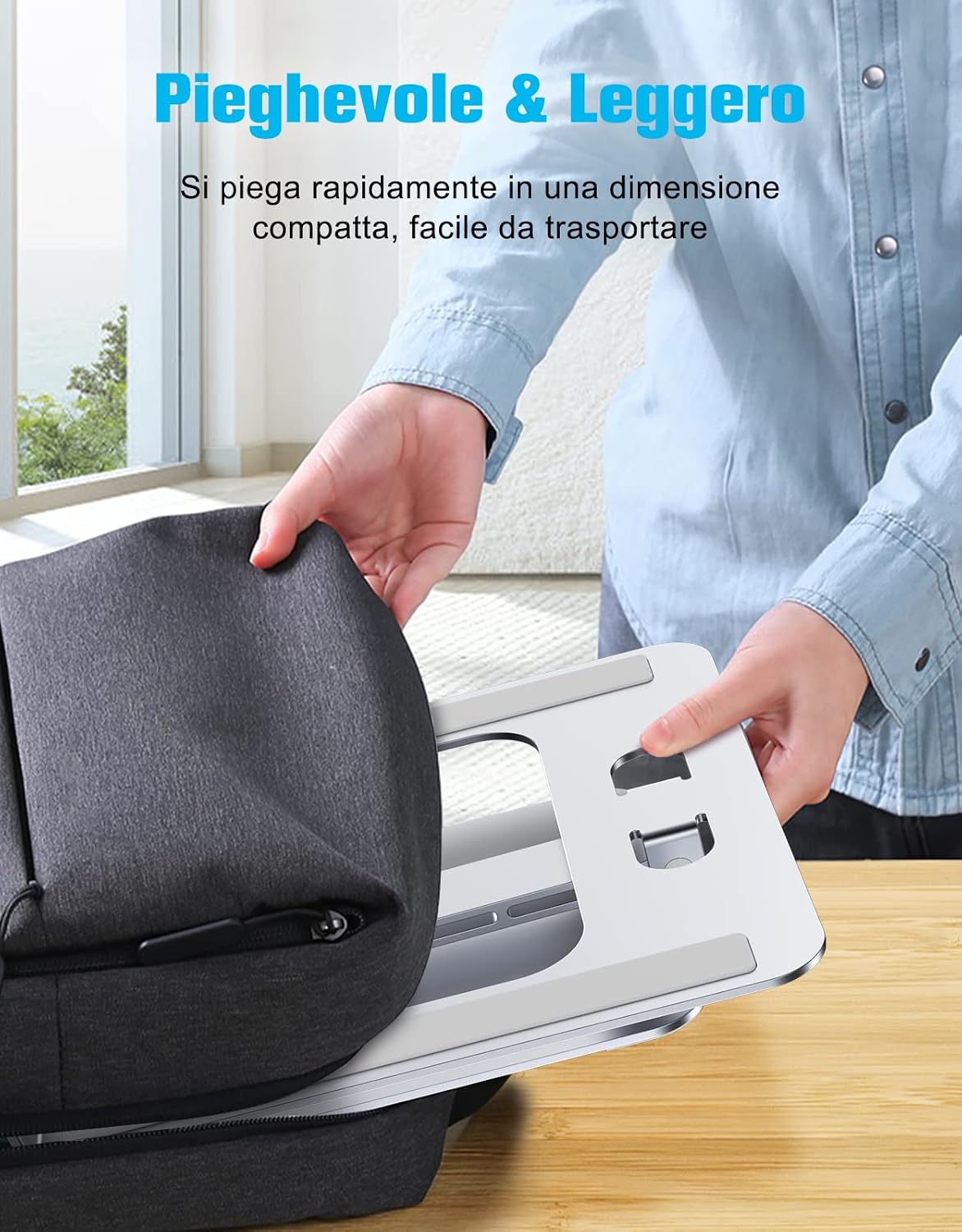 Detalle 2 de Babacom Supporto PC portatile ergonomico 4 kg