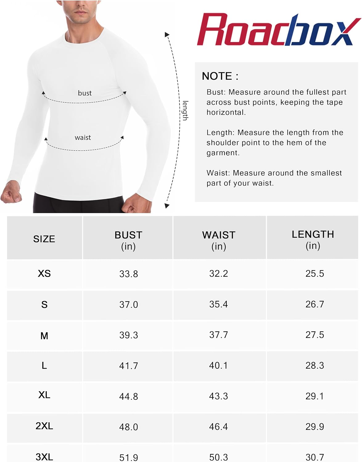 Thumbnail 6 de Roadbox Men's Thermal Compression Shirt, Fleece-Lined Quick-Dry Long Sleeve