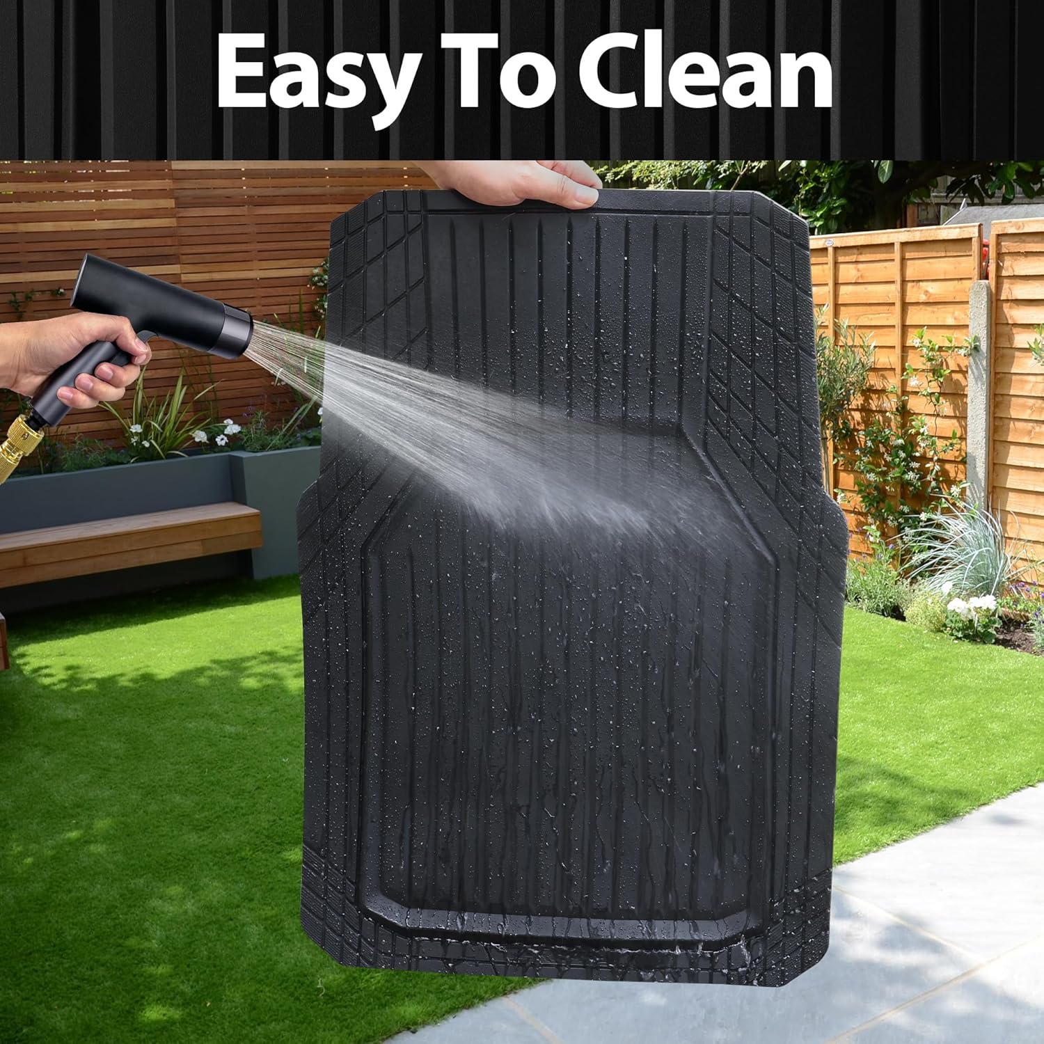 Thumbnail 3 de CAR PASS Heavy Duty Rubber Floor Mats 3pcs