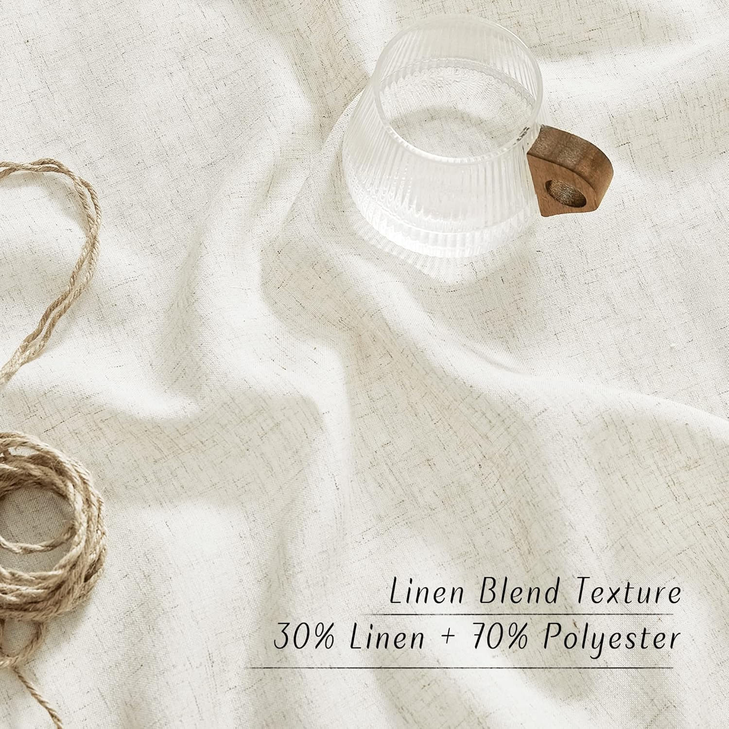 Thumbnail 5 de PONY DANCE Tende Semitrasparenti per Interni in Lino Beige – 2 pezzi, L 140 x A 245 cm
