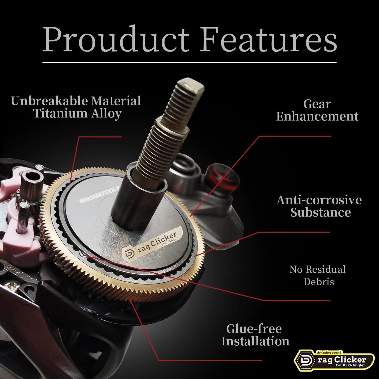 Detalle de Abu Garcia-Compatible Baitcasting Reel Drag Clicker
