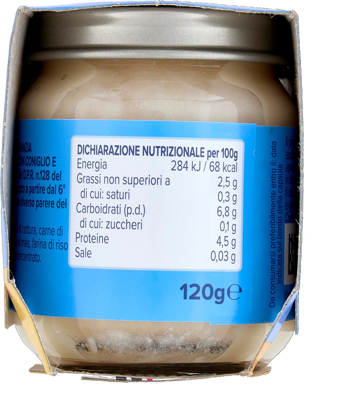 Detalle de Nipiol Omogeneizzato Coniglio - 12 confezioni da 2x120 g