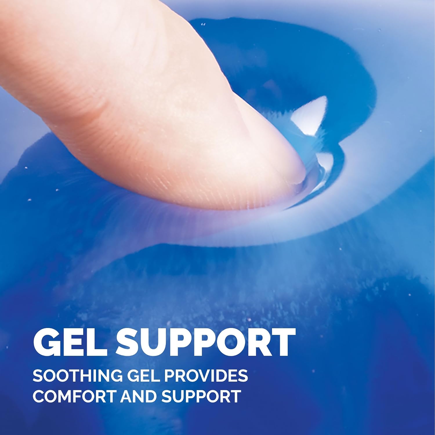 Detalle de Fellowes Crystals Gel Wrist Support Mouse Mat – Blue (15 cm x 20.2 cm x 23 cm)