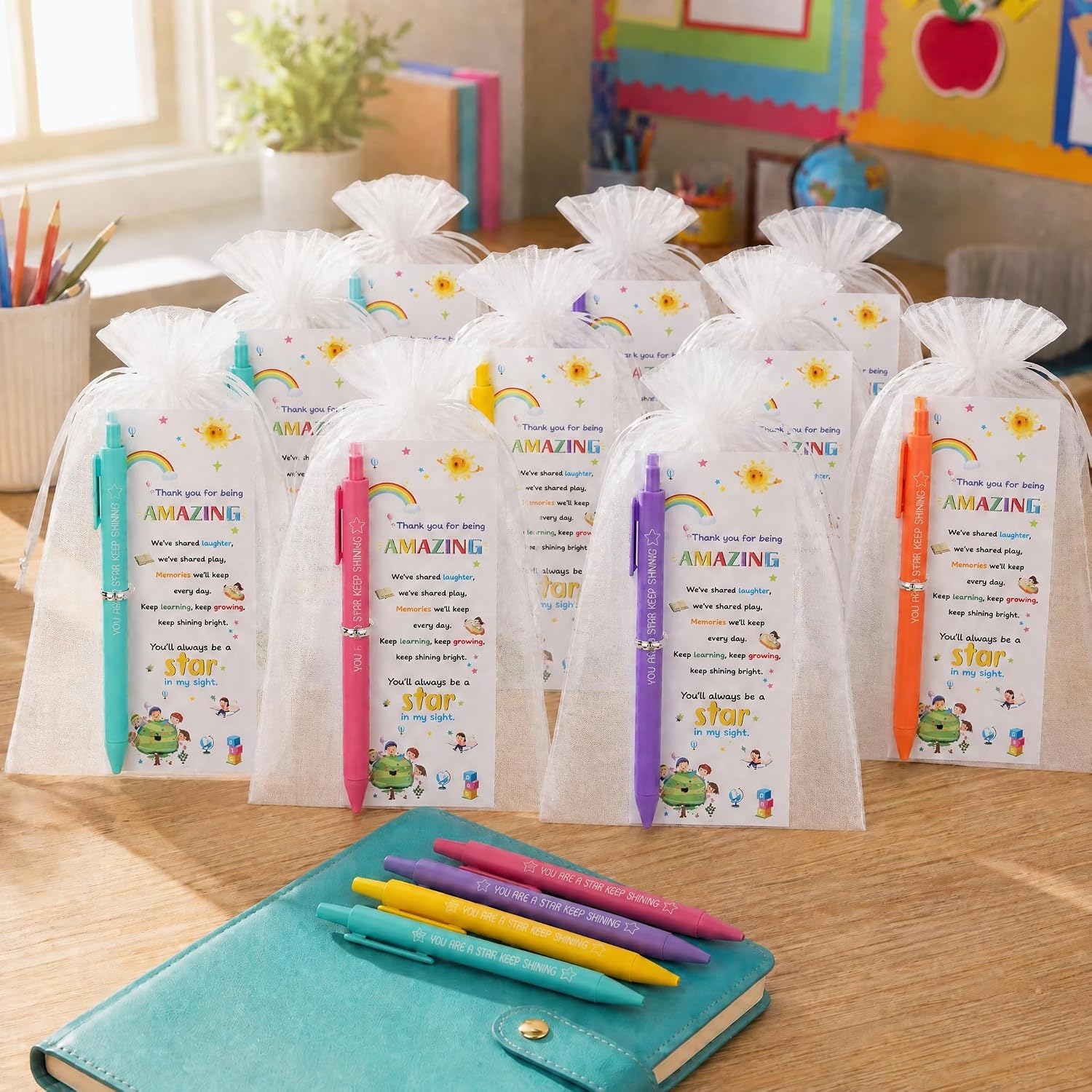 Thumbnail 6 de End Of Term Gifts For Children: 30‑Pack 10 Colours Ballpoint Pens & Card Set