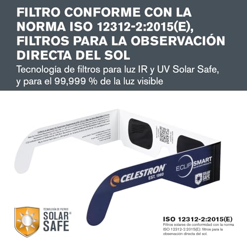 Detalle de Celestron EclipSmart Kit de observación de eclipses: seguridad, familia y guía práctica para ver el Sol