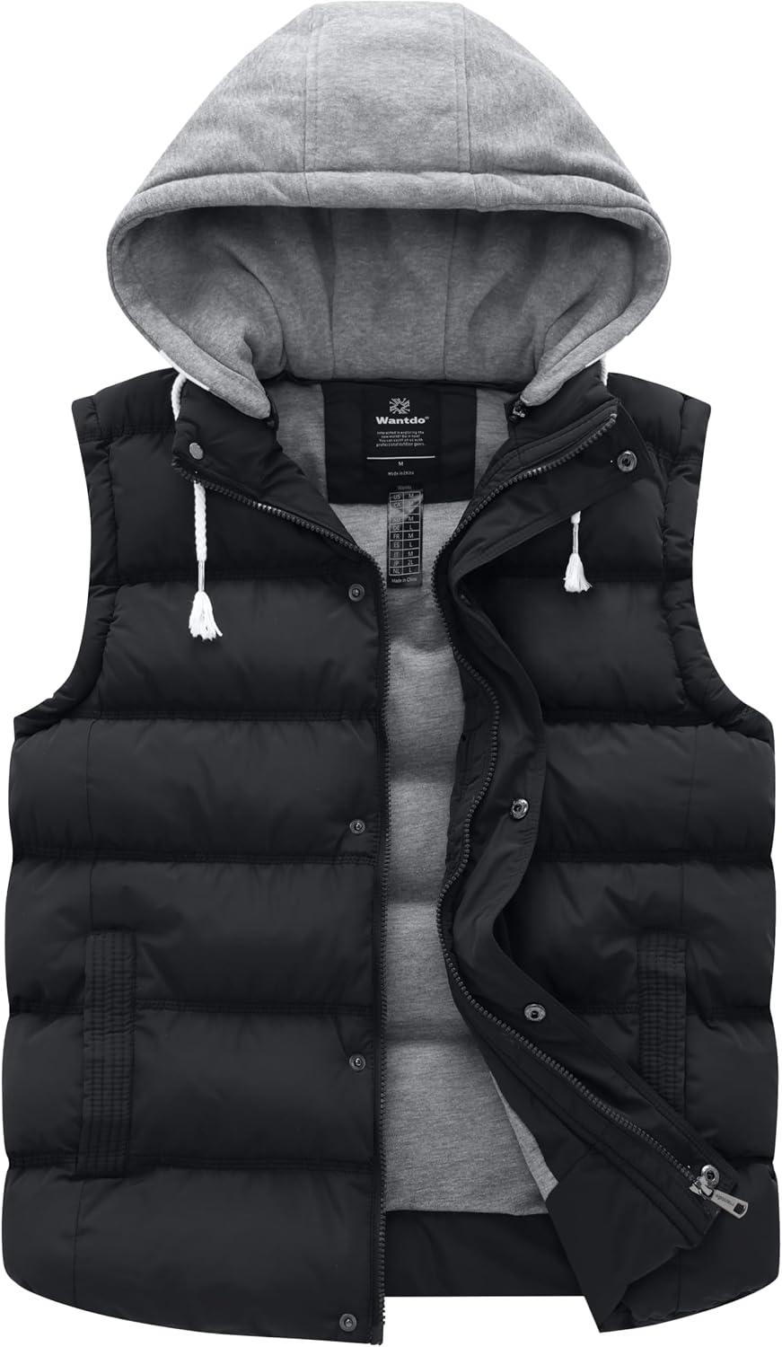 Detalle de Wantdo WT3520 Women's Quilted Puffer Vest with Removable Hood