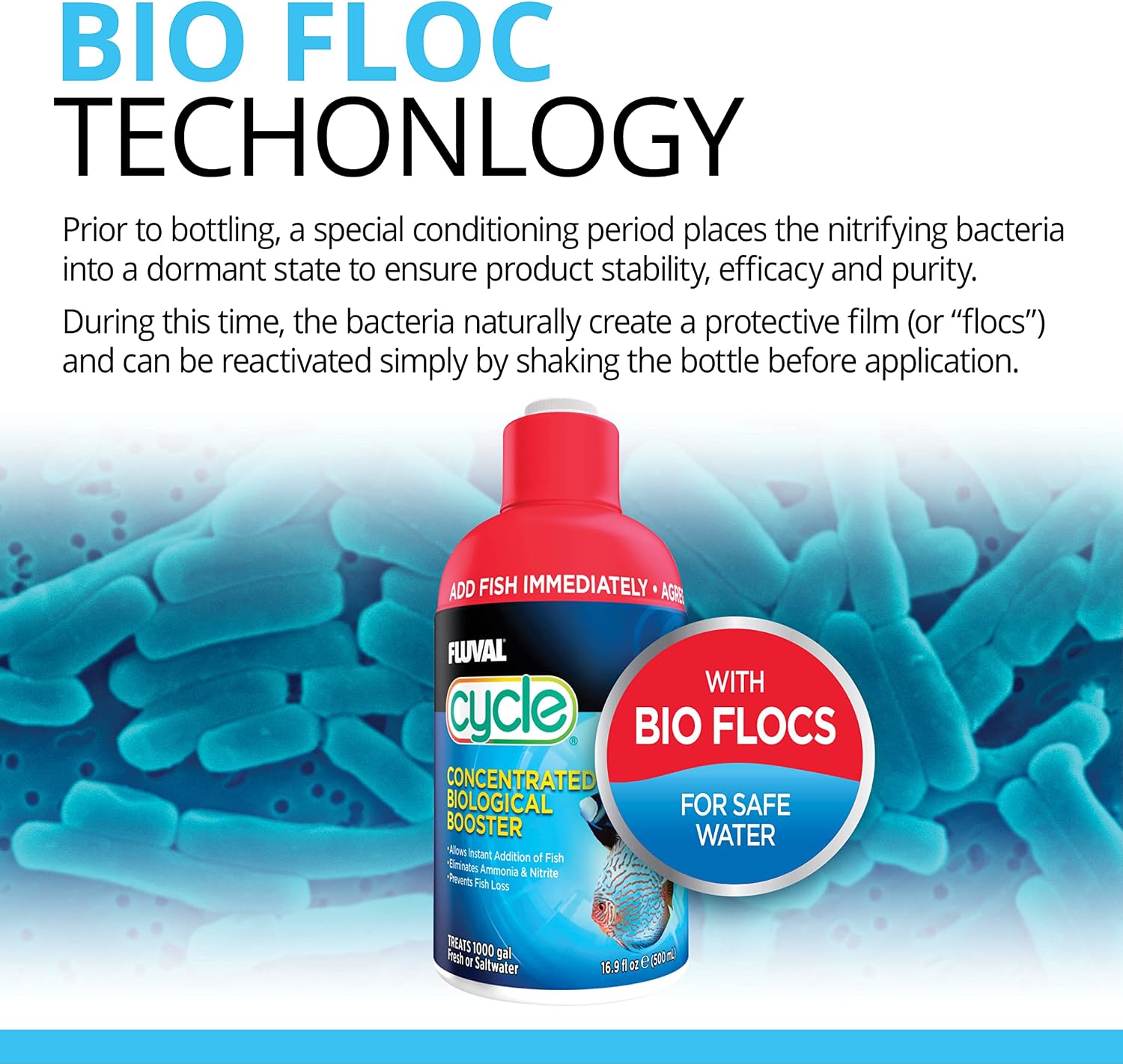 Detalle de Fluval Cycle Biological Enhancer, vloeibare aquariumbehandeling 250 ml