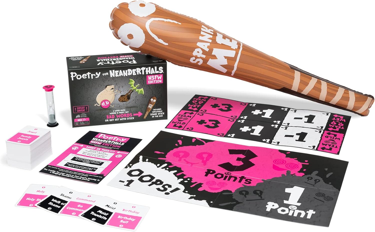 Detalle 1 de Exploding Kittens - Poetry for Neanderthals NSFW Edition: il party game per adulti e adolescenti, con stile unico