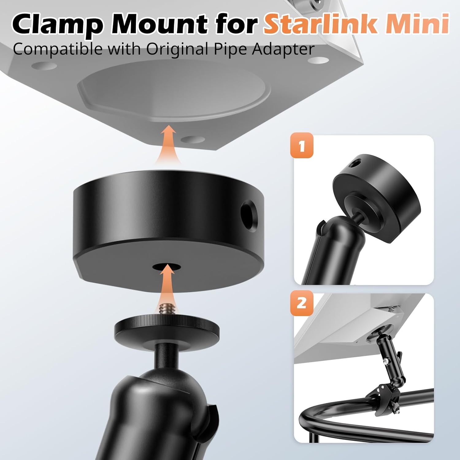 Thumbnail 1 de UBeesize Starlink Mini Mount 2025 Adjustable Roof Rack RV Pole Mount Kit