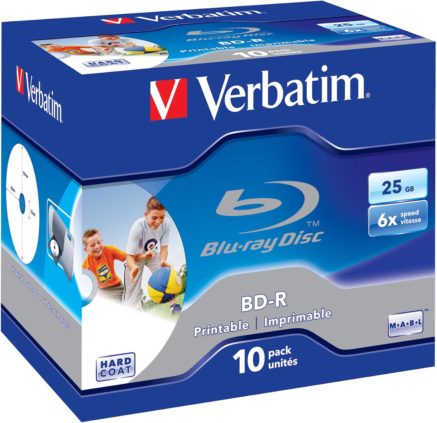 Thumbnail 4 de Verbatim BD-R Single Layer Blu-ray-Disc 25 GB, 6-fache Brenngeschwindigkeit, Kratzschutz – 10er-Spindel