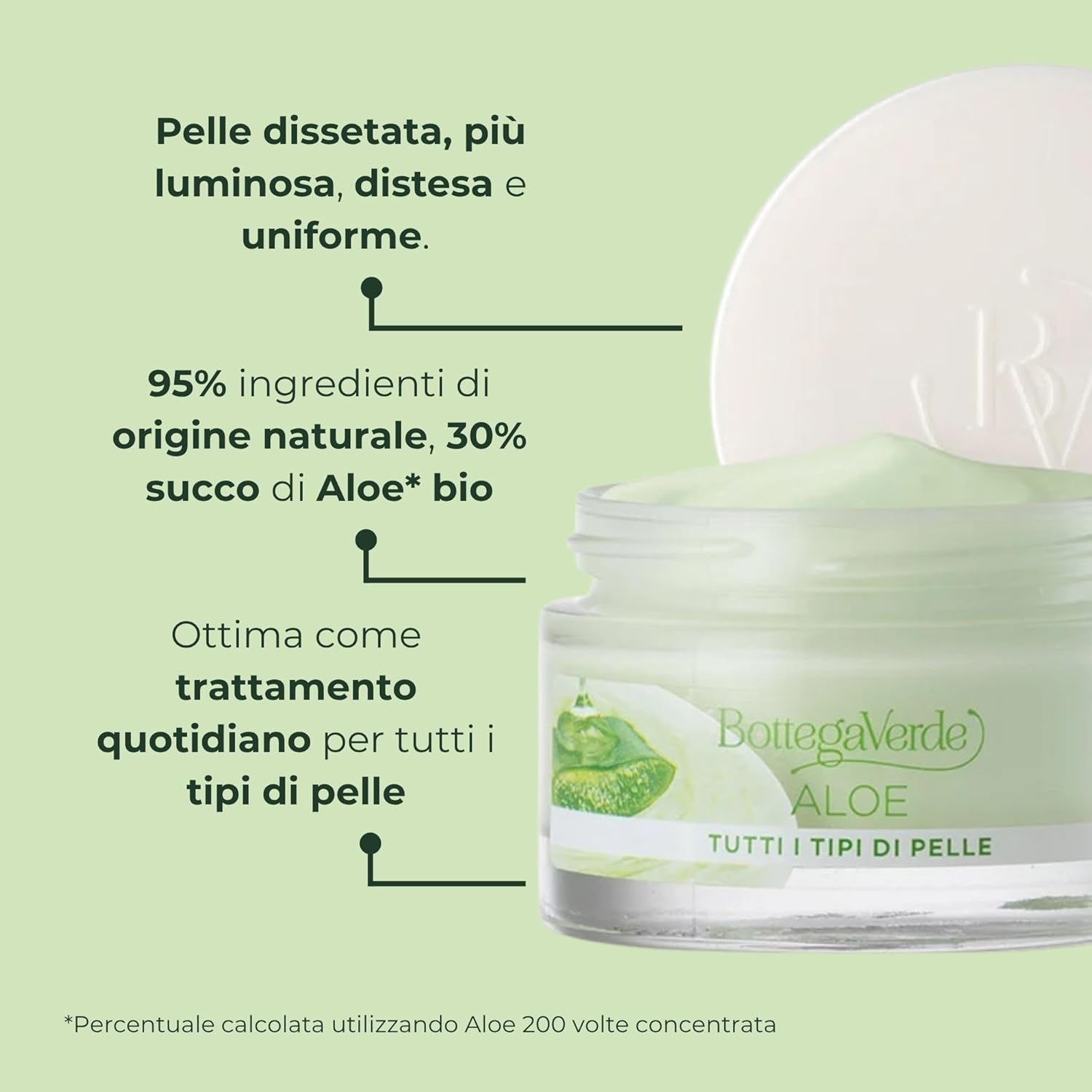 Thumbnail 2 de Bottega Verde Aloe Crema Viso Idratante 50 ml: idratazione profonda per tutti i tipi di pelle