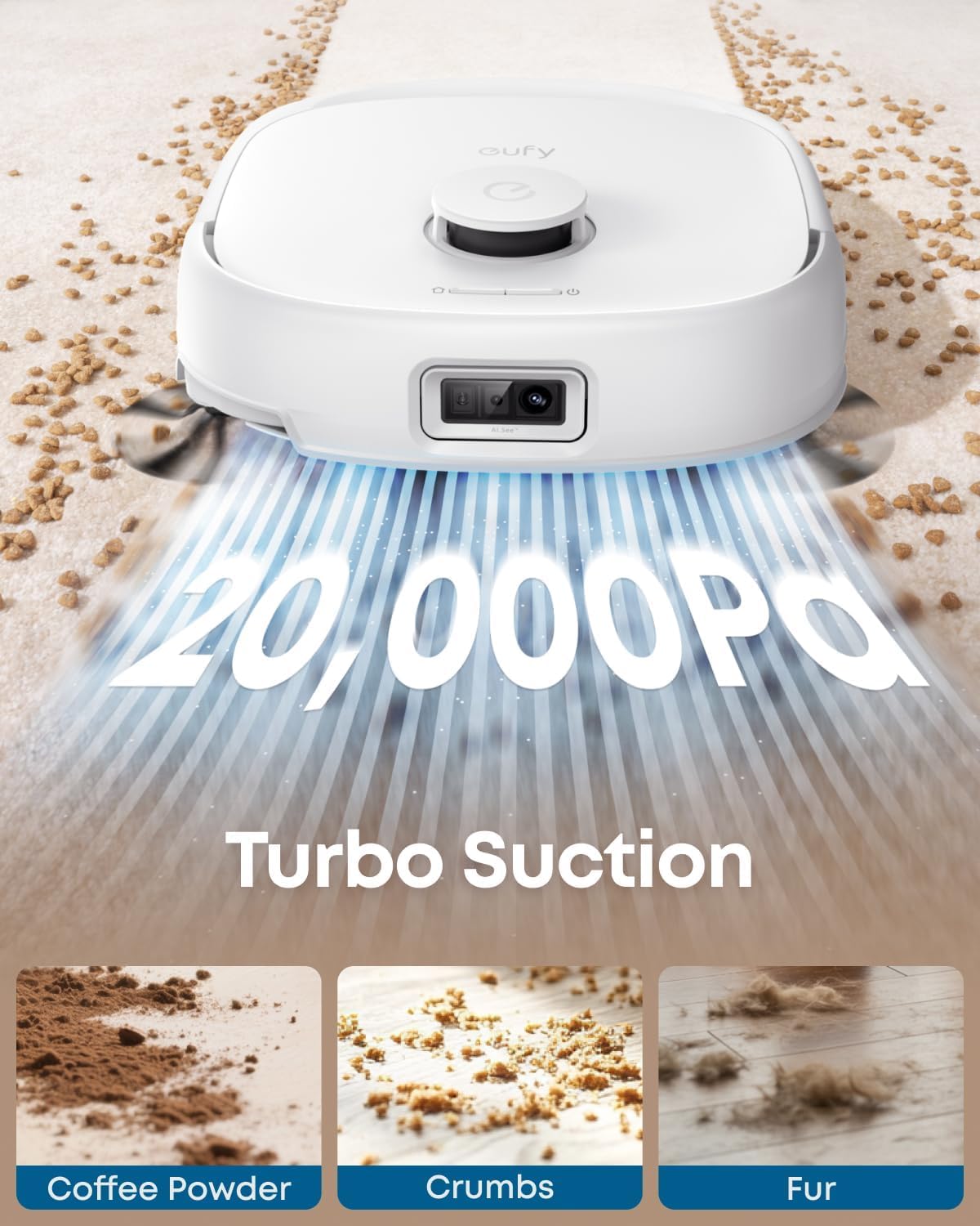 Detalle de eufy E25 Omni Robot Vacuum Cleaner 20,000 Pa 🤖