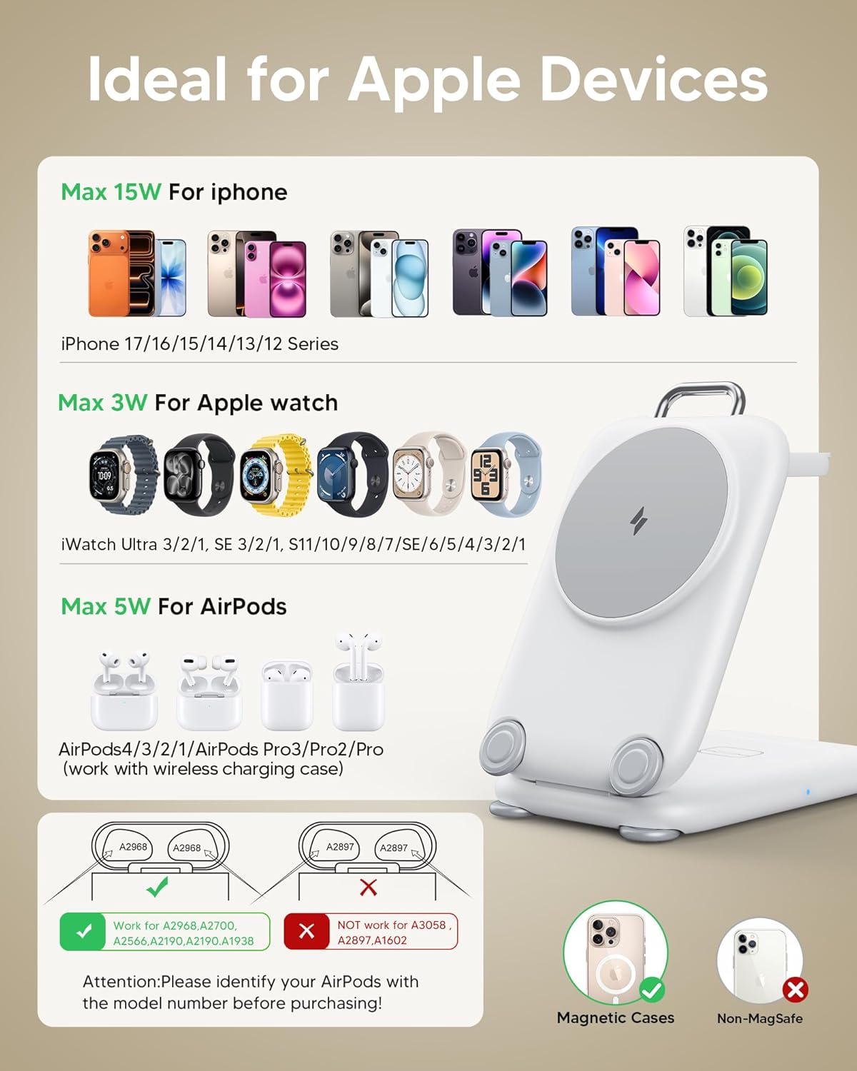 Thumbnail 5 de PaktVault 2025 MagSafe Charger Stand 3-in-1