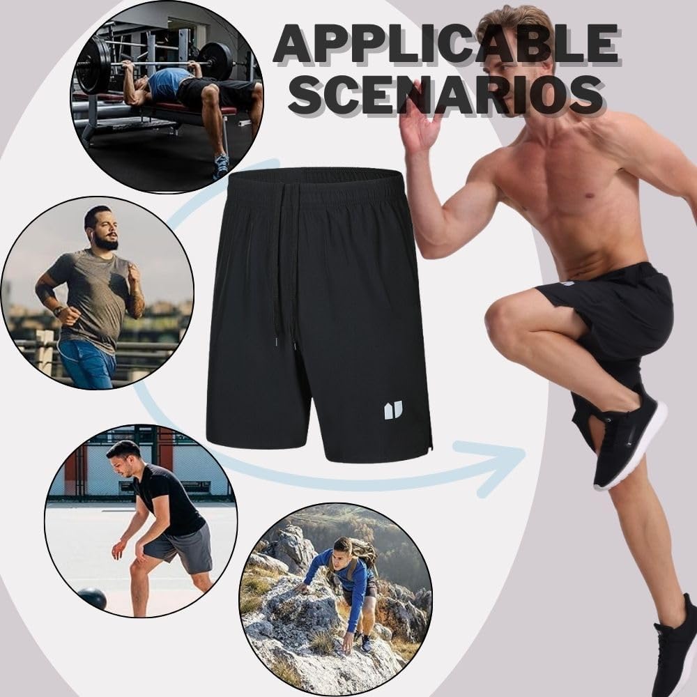 Thumbnail 5 de Bsrpolry 5 Pack Men's Running Shorts – Quick Dry Gym Shorts with Pockets