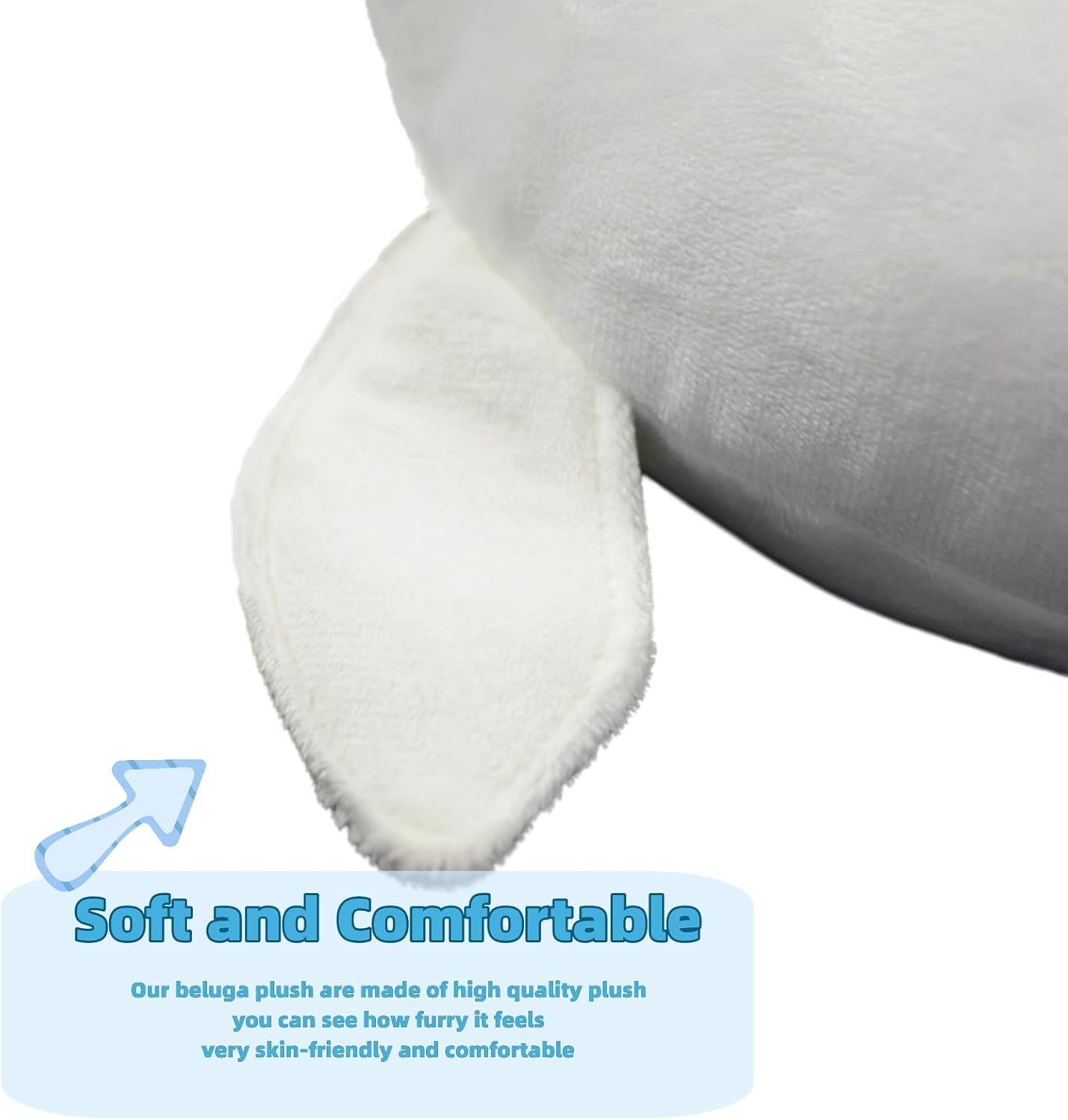 Detalle de RLOMUTE 15.7 Inch White Whale Shark Plush Toy