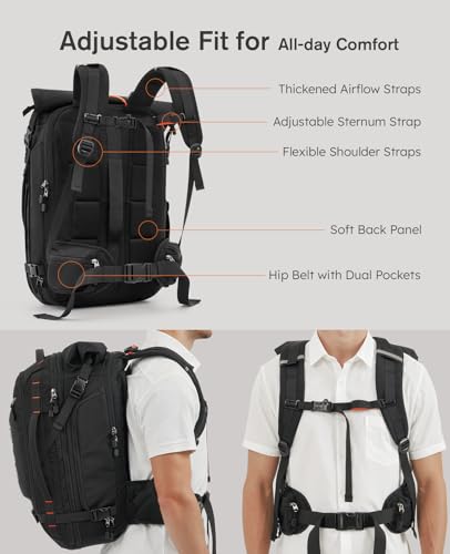 Thumbnail 5 de Tolaccea Mochila de viaje expandible 40L-55L con TSA y compartimento para portátil 17,3”