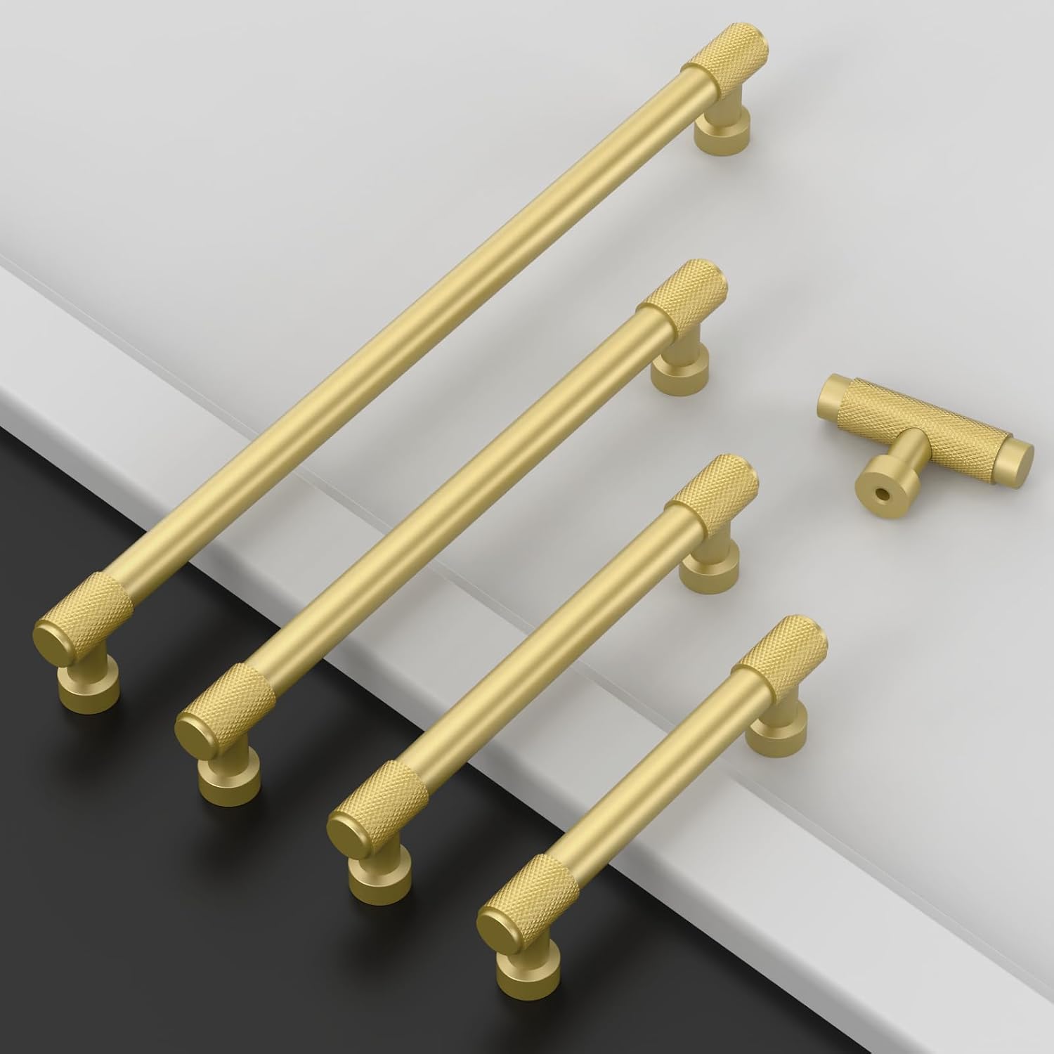 Detalle 1 de Amerdeco AM011 192mm Matte Gold Cabinet Pulls