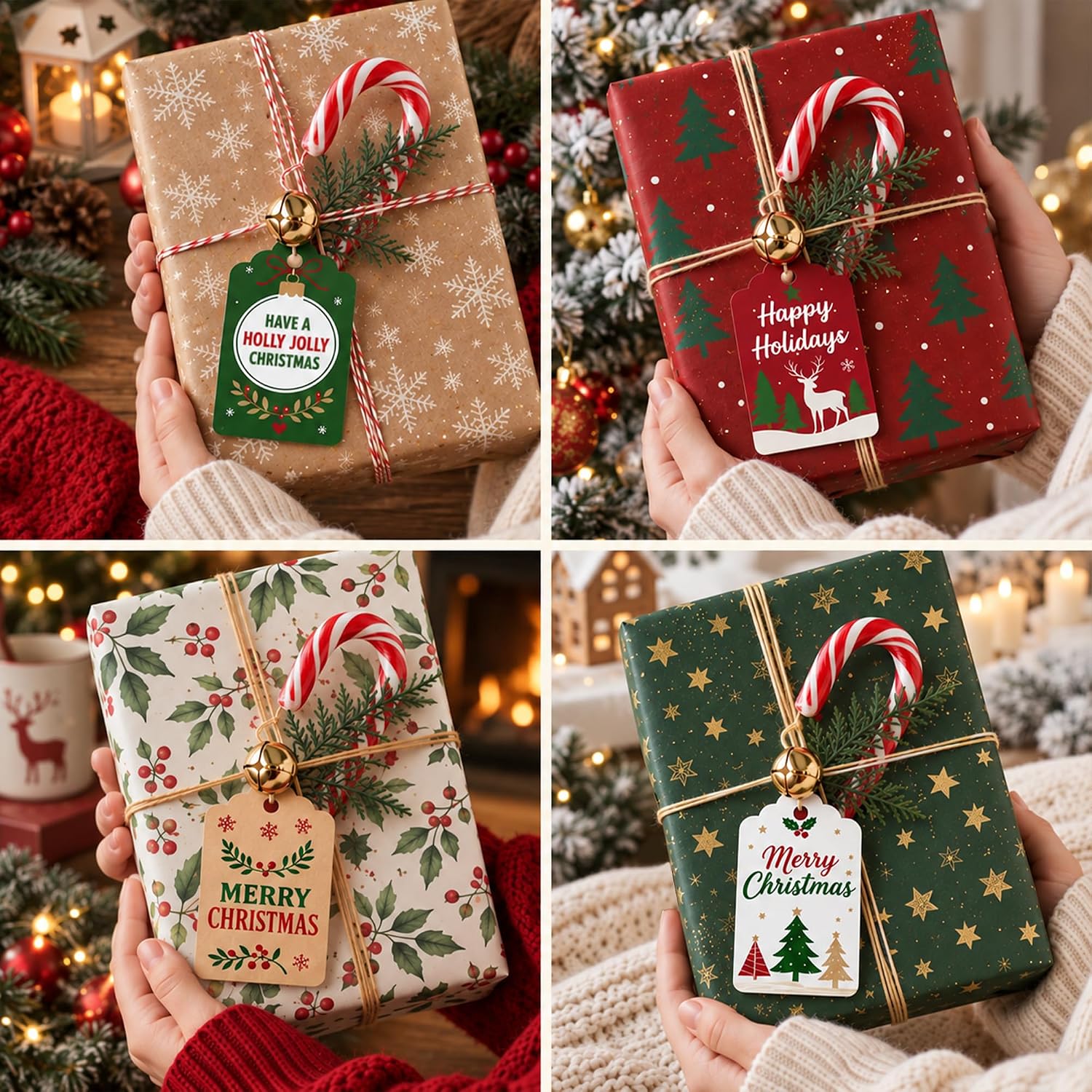 Detalle 1 de Christmas Gift Tags, 60-Piece Set