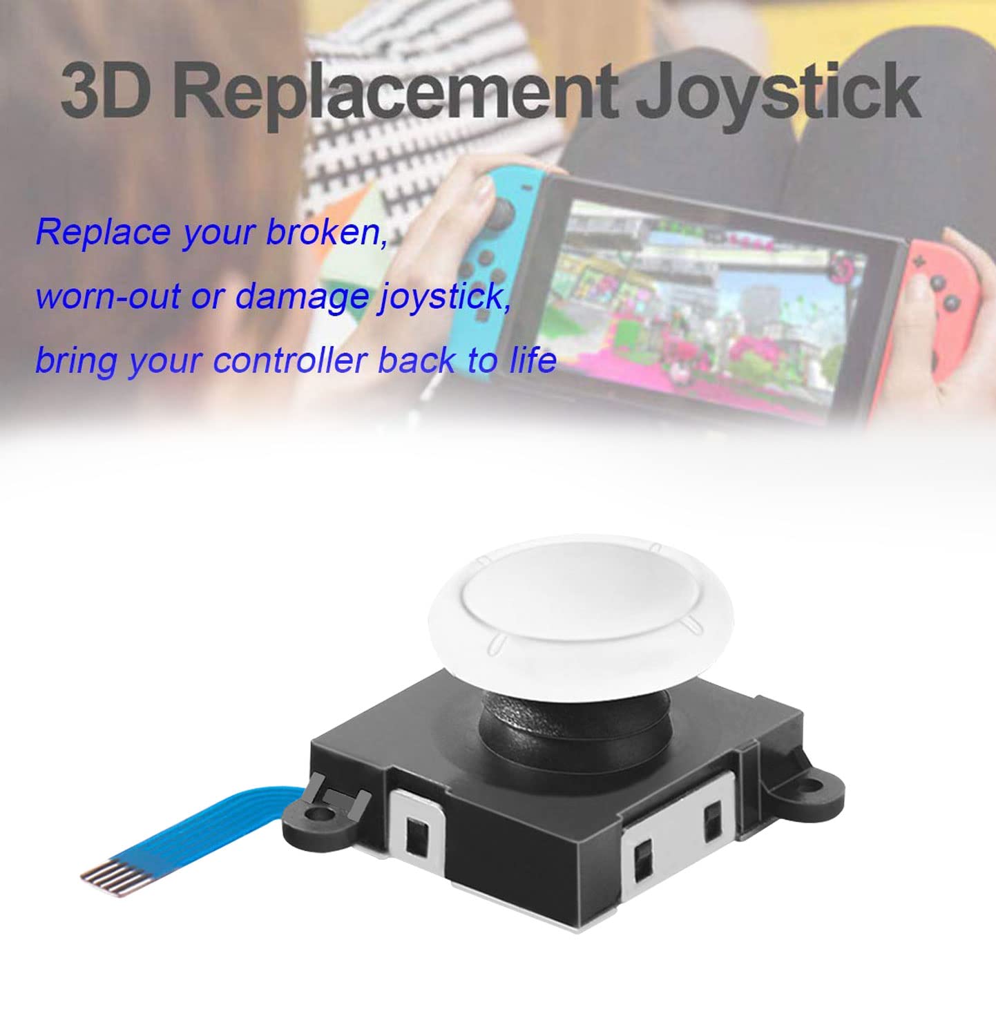 Detalle 2 de LONANDY Joycon Joystick Replacement Kit for Nintendo Switch (Left/Right) – Includes Drift Fix Tools, Thumbstick Caps, and Metal Latch Buckles