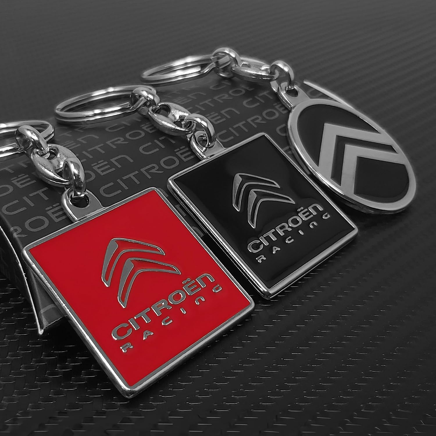 Detalle de Porte-clés officiel en métal 4R Quattroerre.it pour Citroën Racing – Rouge