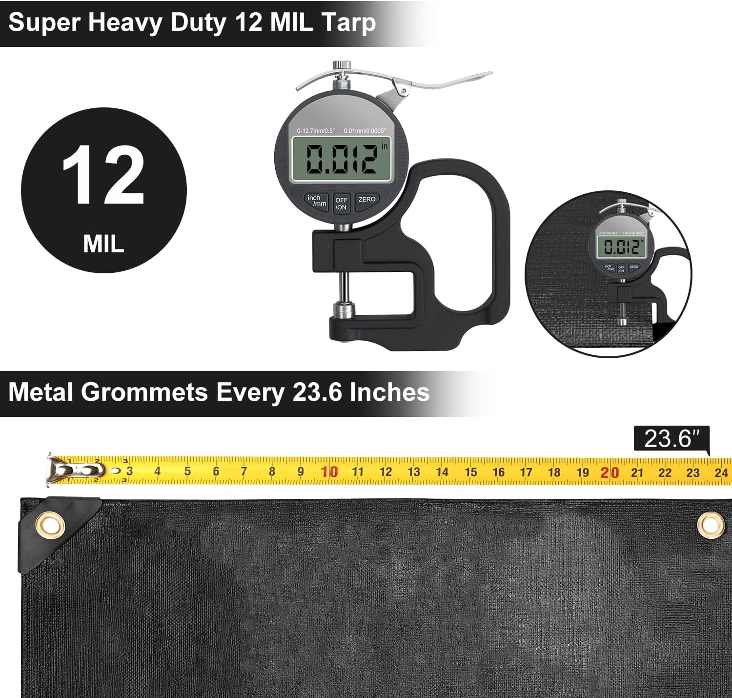 Detalle de Patiobay Tarp 16x20FT 12 Mil heavy duty