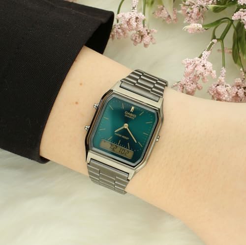 Detalle 2 de Casio AQ-230EGG-3AEF Armbanduhr – Analog-Digital, grün, Quarz