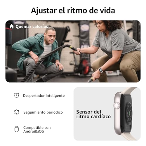 Thumbnail 4 de AcclaFit Reloj Inteligente 1.85" para Mujer y Hombre: 140+ Modos Deportivos, Llamadas Bluetooth y Monitor de Salud (IP68) para Android e iOS