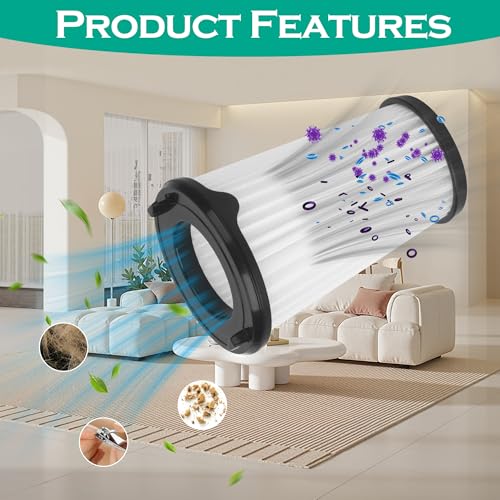 Detalle de 8er-Set HEPA Filter kompatibel mit AEG AEF150-Serie (CX7, HX6, QX8) inkl. Reinigungsbürste – Wiederverwendbar